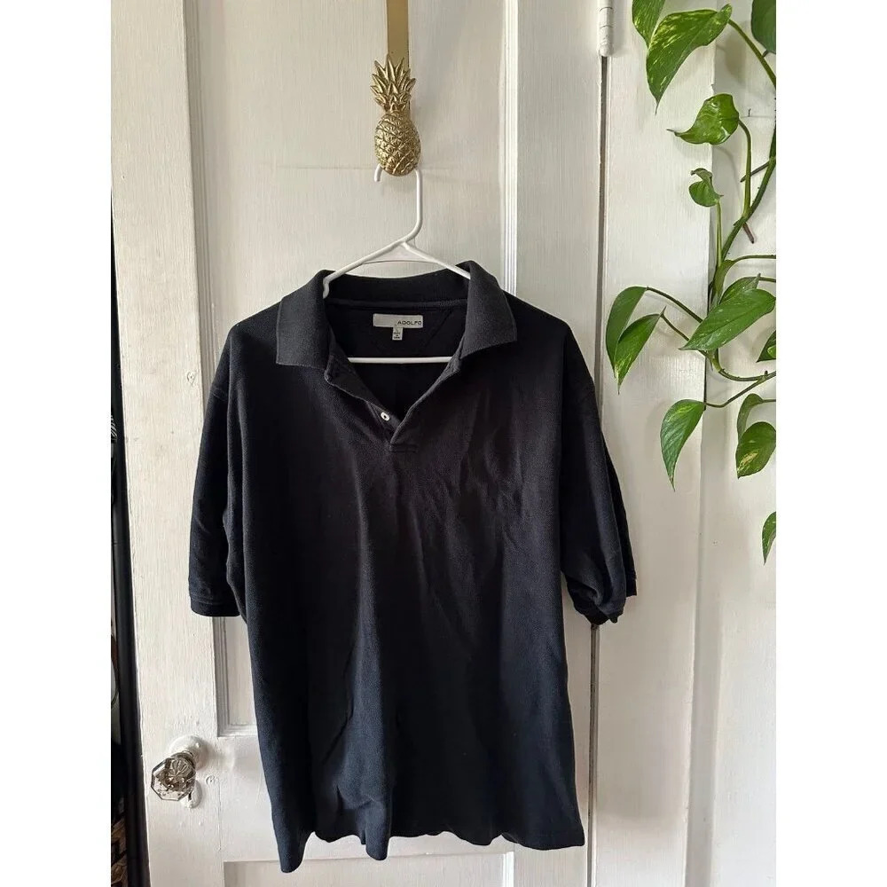 Adolfo Men’s size Large Black polo shirt